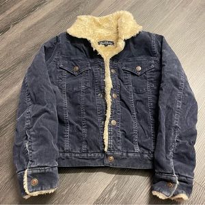 Earl Jeans Denim Corduroy Faux Shearling Lined
